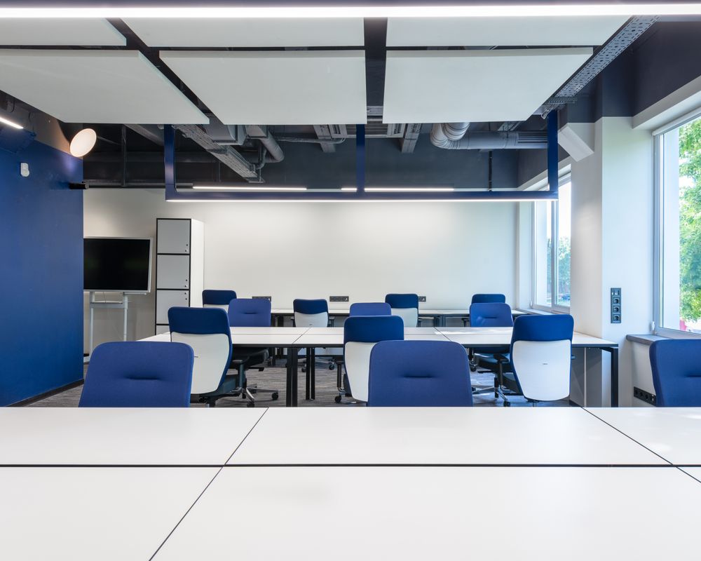 Modern open-plan business office interior