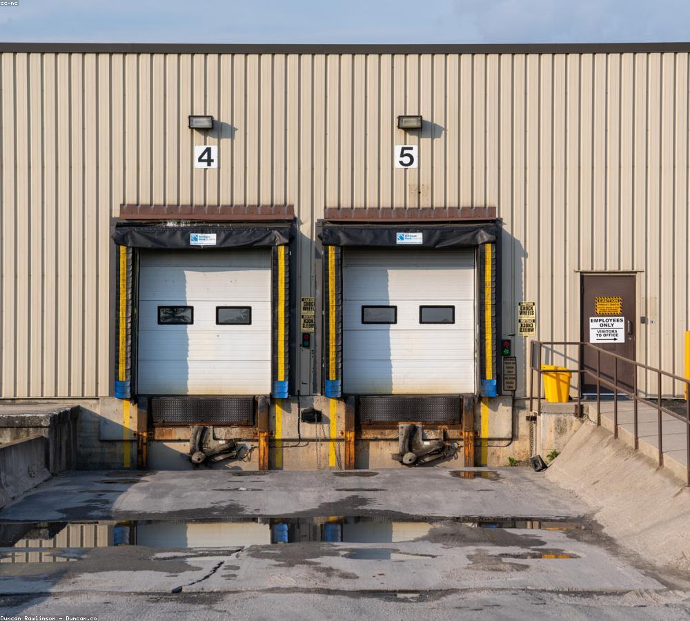Logistics distribution center loading docks