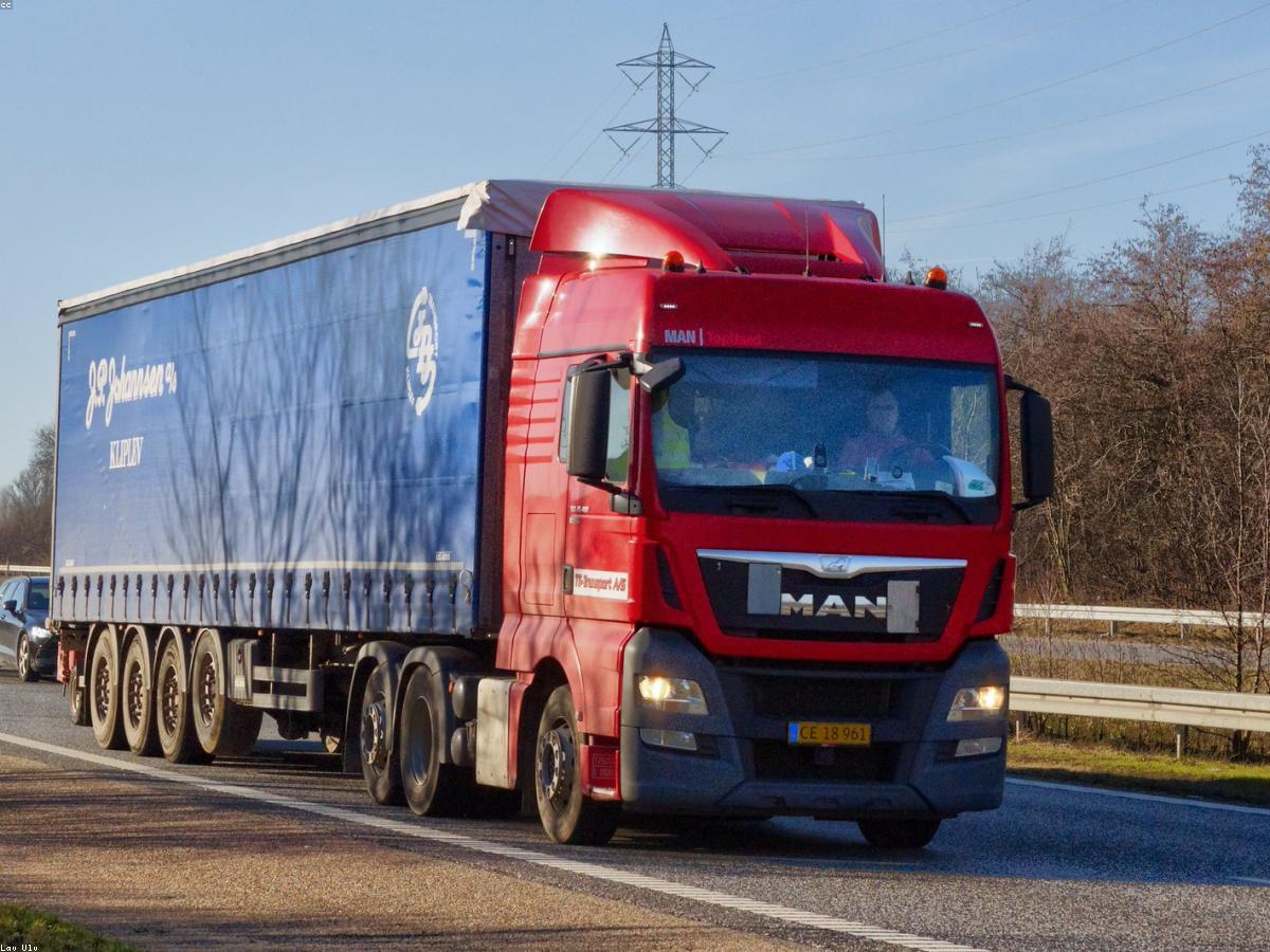 Commercial truck driving on the highway